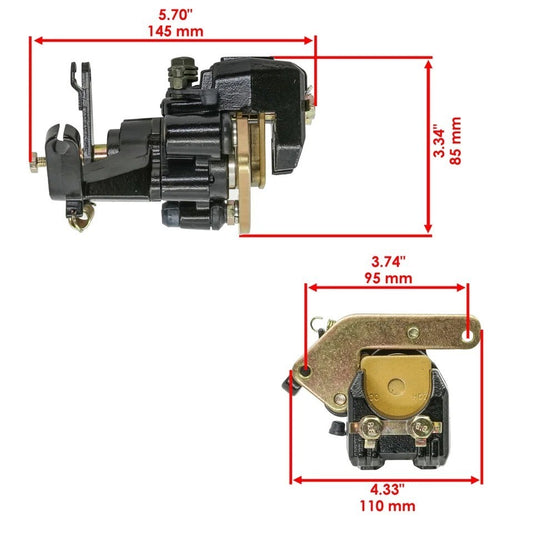For Yamaha Warrior 350 YFM350X 1987 1988-2004 Rear Brake Caliper w/ Brake Pads