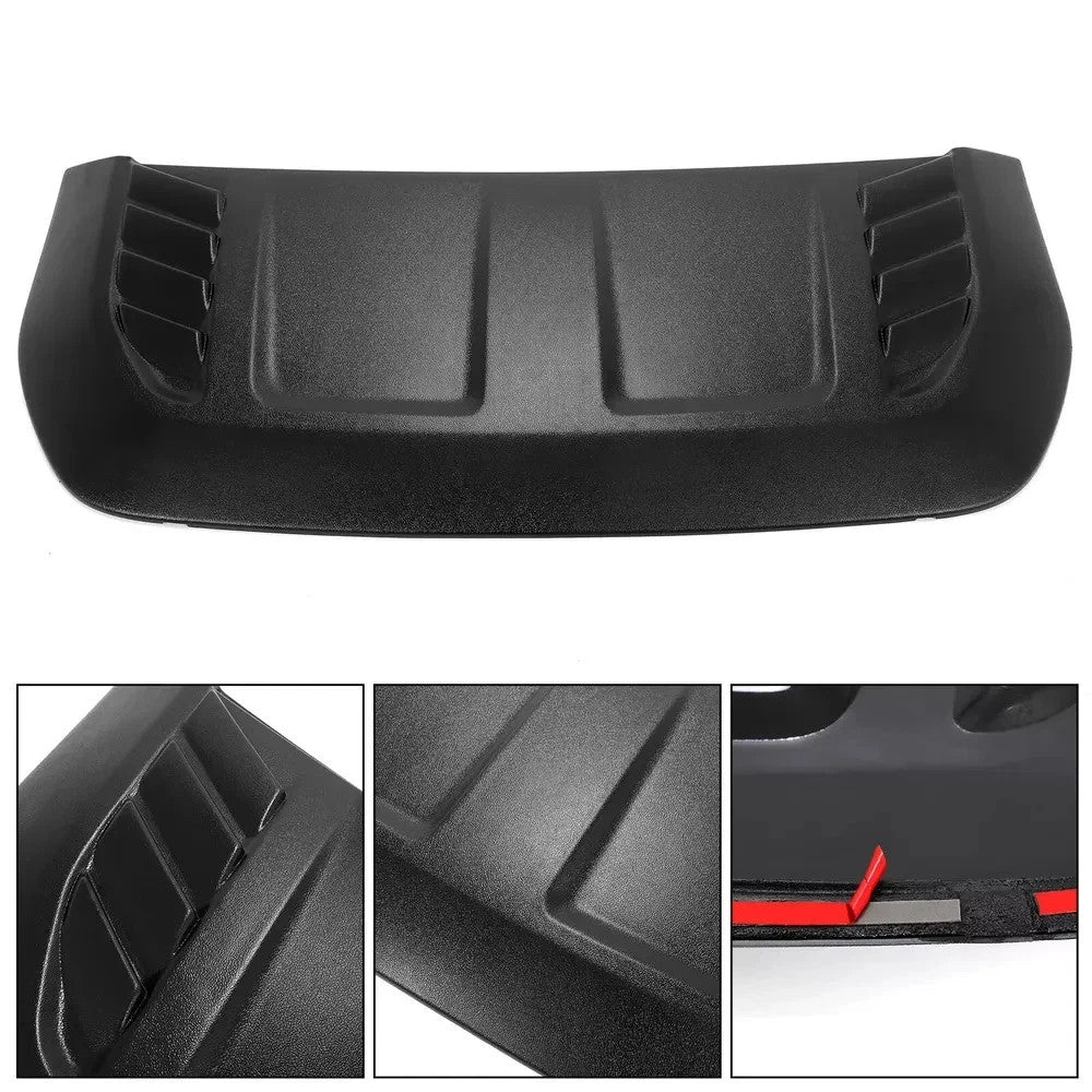 For 2021-2023 Ford Bronco Black Retro Style Hood Scoop Truck Bonnet Vent Trim