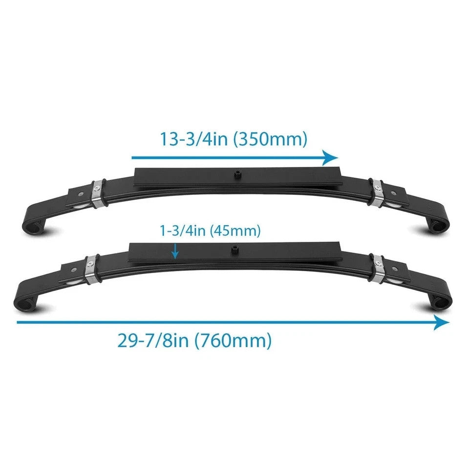 Heavy Duty Rear Leaf Springs 3 Leaf For Club Car DS Golf Cart 1981-Up 1982 1993