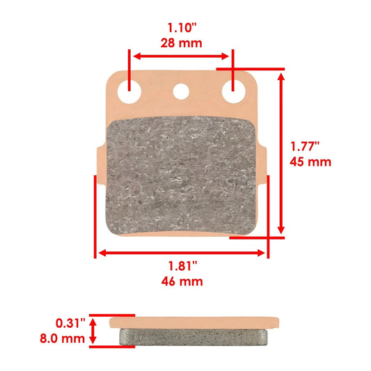 Brake Pads for Yamaha 350 YFZ350 Banshee 350 Front Rear 1990-2006