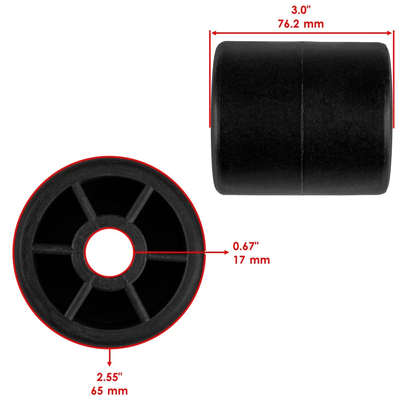 Caltric Deck Roller for John Deere Z515E Z530M Z530R Z540R Z545R 54" 60"
