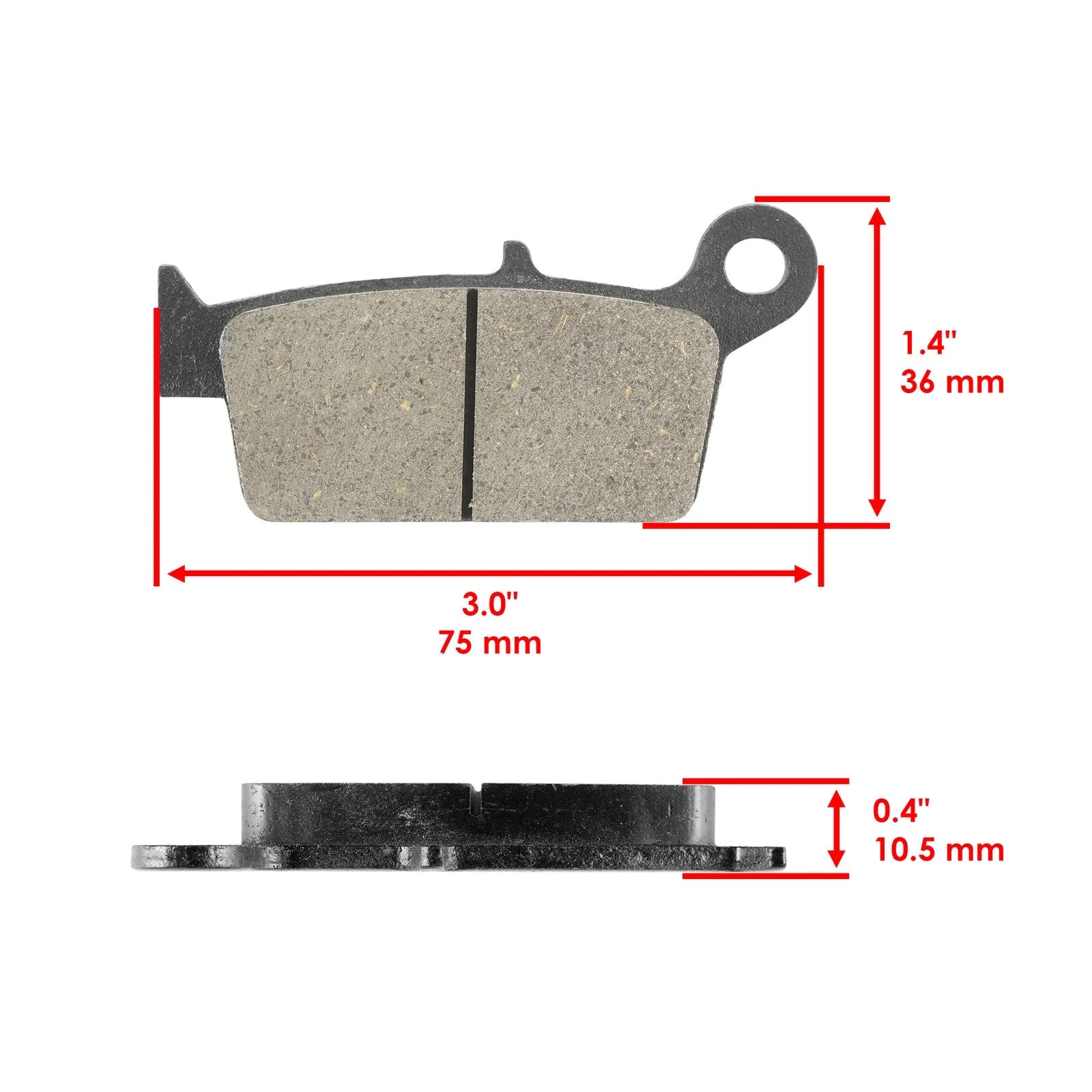 Caltric Front and Rear Brake Pads for Kawasaki KLX250 KLX250S 2006-2007
