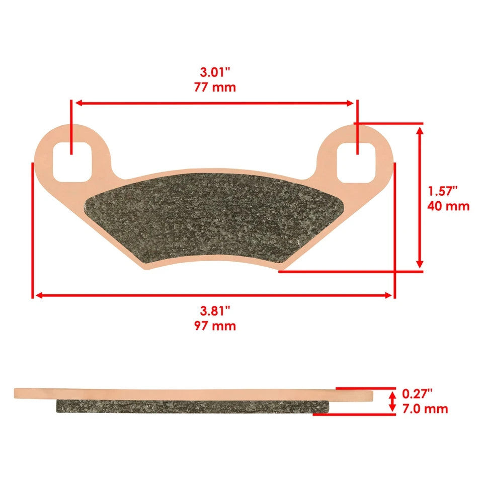 for Polaris Predator 500 2003 2004 2005 06 2007 Sintered Front & Rear Brake Pads