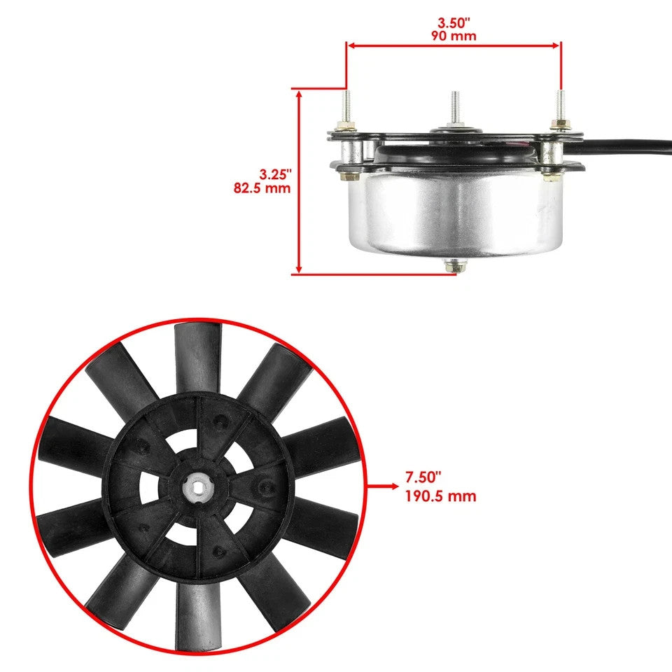Radiator Cooling Fan Motor for Polaris Scrambler 500 400 400L 2X4 4X4 1994-2000