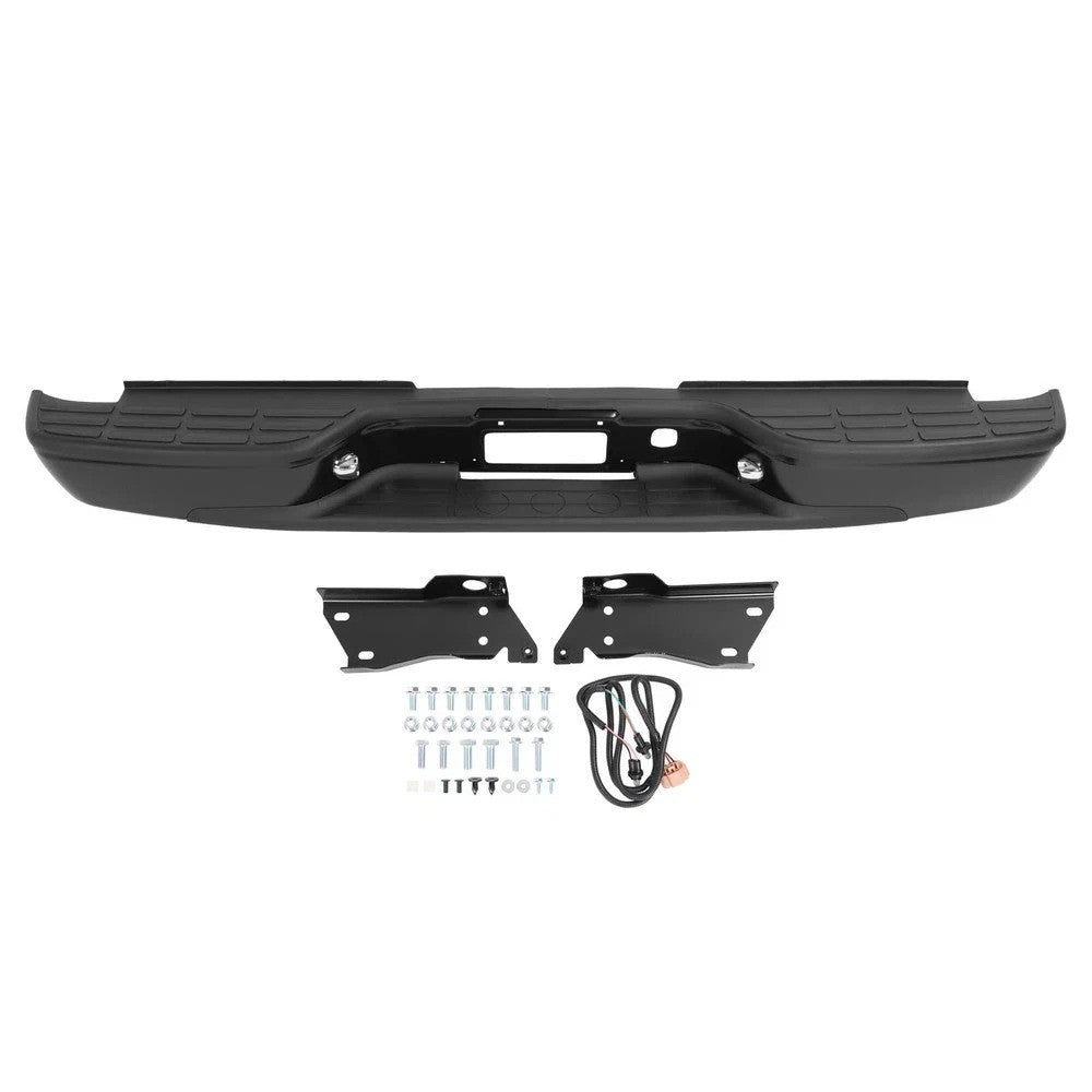 Black Rear Bumper Assembly For Chevy Silverado GMC Sierra 2500HD/3500HD 1999-07