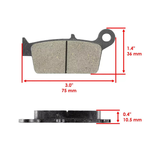 Front Rear Brake Pads for Yamaha YZ125 Competition 125 1998 1999 2000 2001 2002
