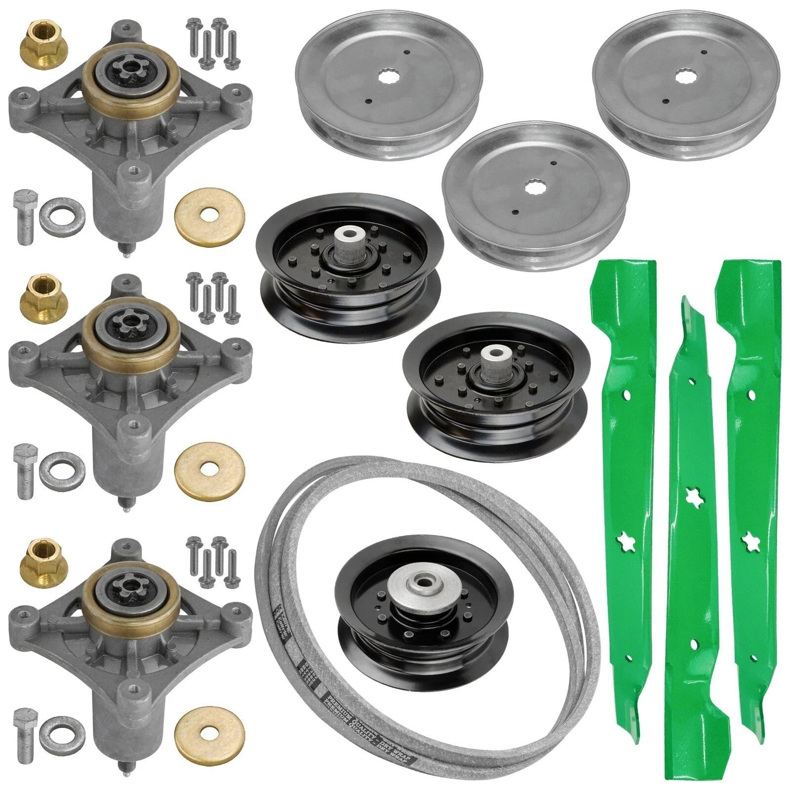 Deck Blade Spindle Belt Kit Combo Fits Husqvarna RZ5424 RZ5426 RZ5422 RZ54i Z254