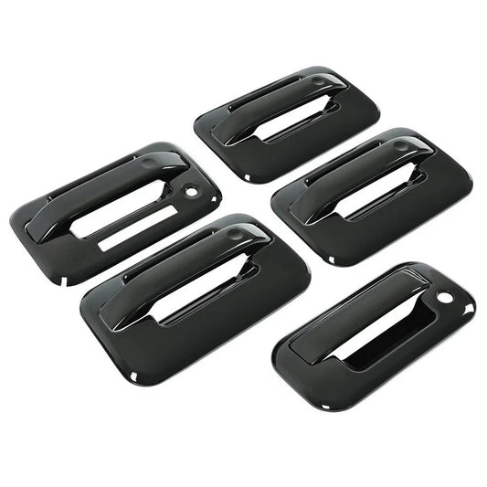 Fits Ford F150 2004-2014 GLOSS BLACK 4 Dr WITH Key Pad + Tailgate Handle Covers