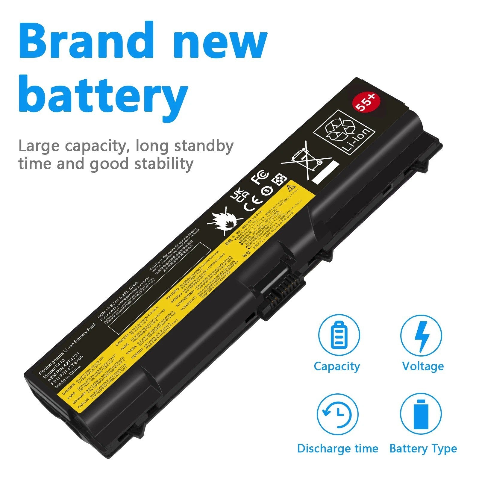 Notebook Battery for Lenovo Thinkpad T410I L410 L412 L420 L421 L520 SL410 SL510