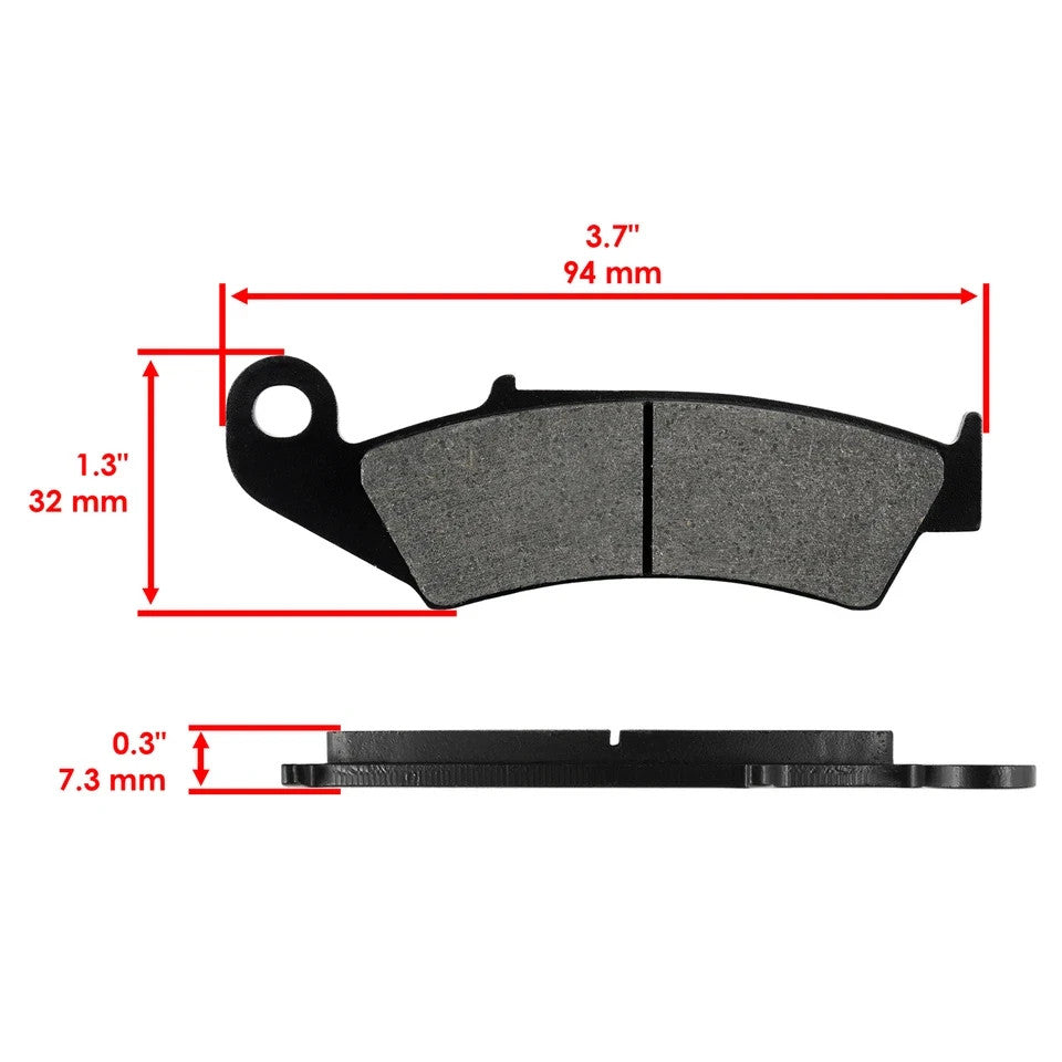 Front Rear Brake Pads for Honda CR125R 1987 1988 1989 1990 1991 1992