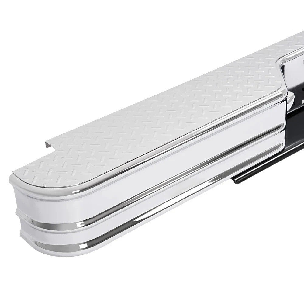Chrome Steel Diamondstep Universal Rear Step Bumper Assembly For Silverado 1500