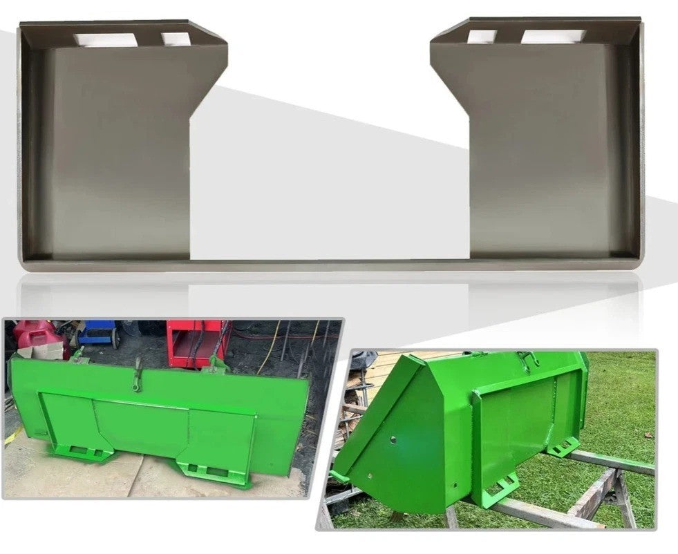 HD 3/8" Quick Tach Attachment Cut-Out Mount Plate Skid Steer Adapter For Bobcat