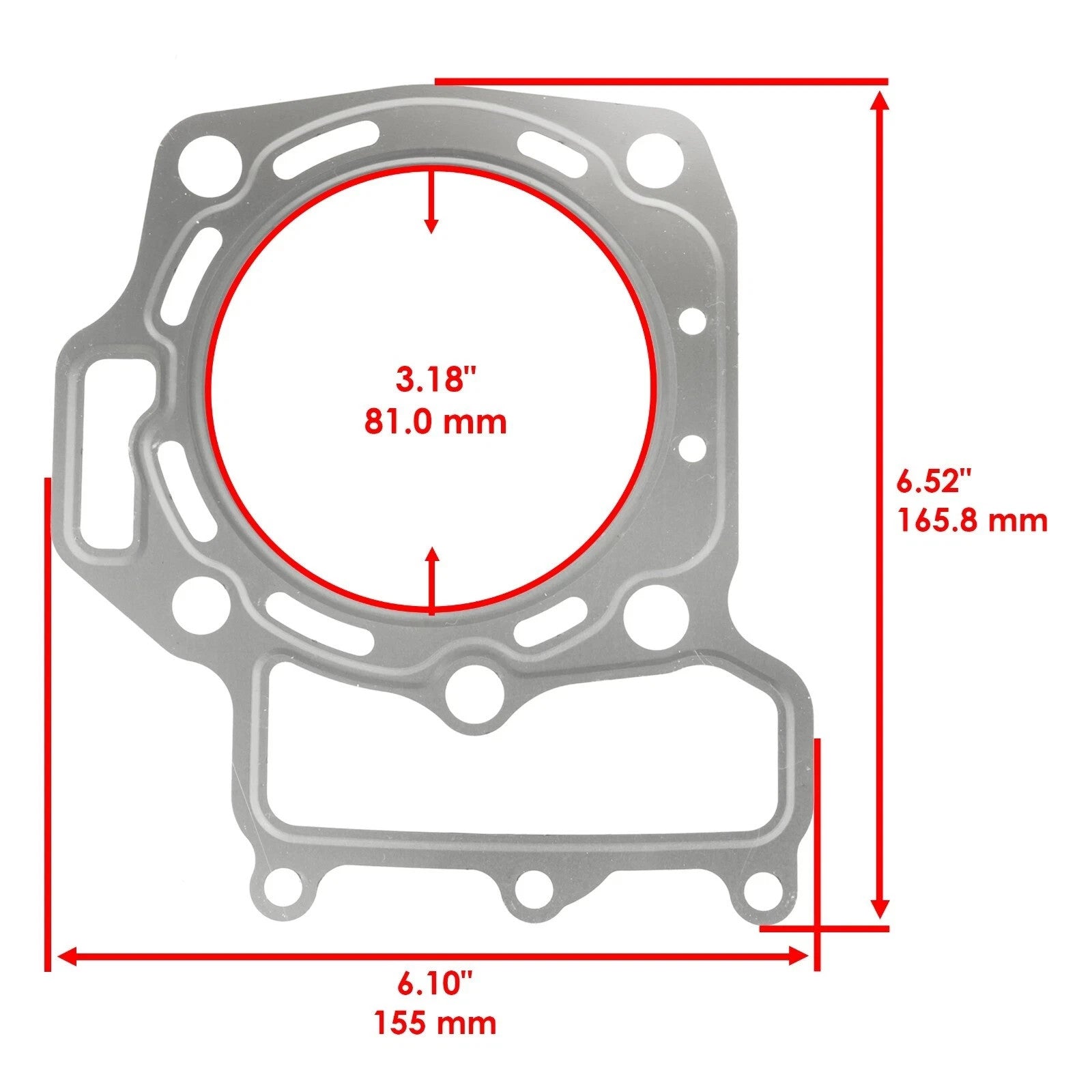 Cylinder Head and Base Gasket Fits Kawasaki Brute Force 650 KVF650 2006 - 2013