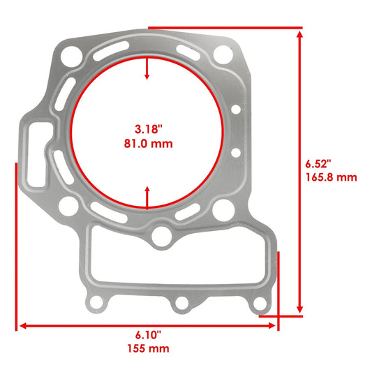 Cylinder Head and Base Gasket Fits Kawasaki Brute Force 650 KVF650 2006 - 2013