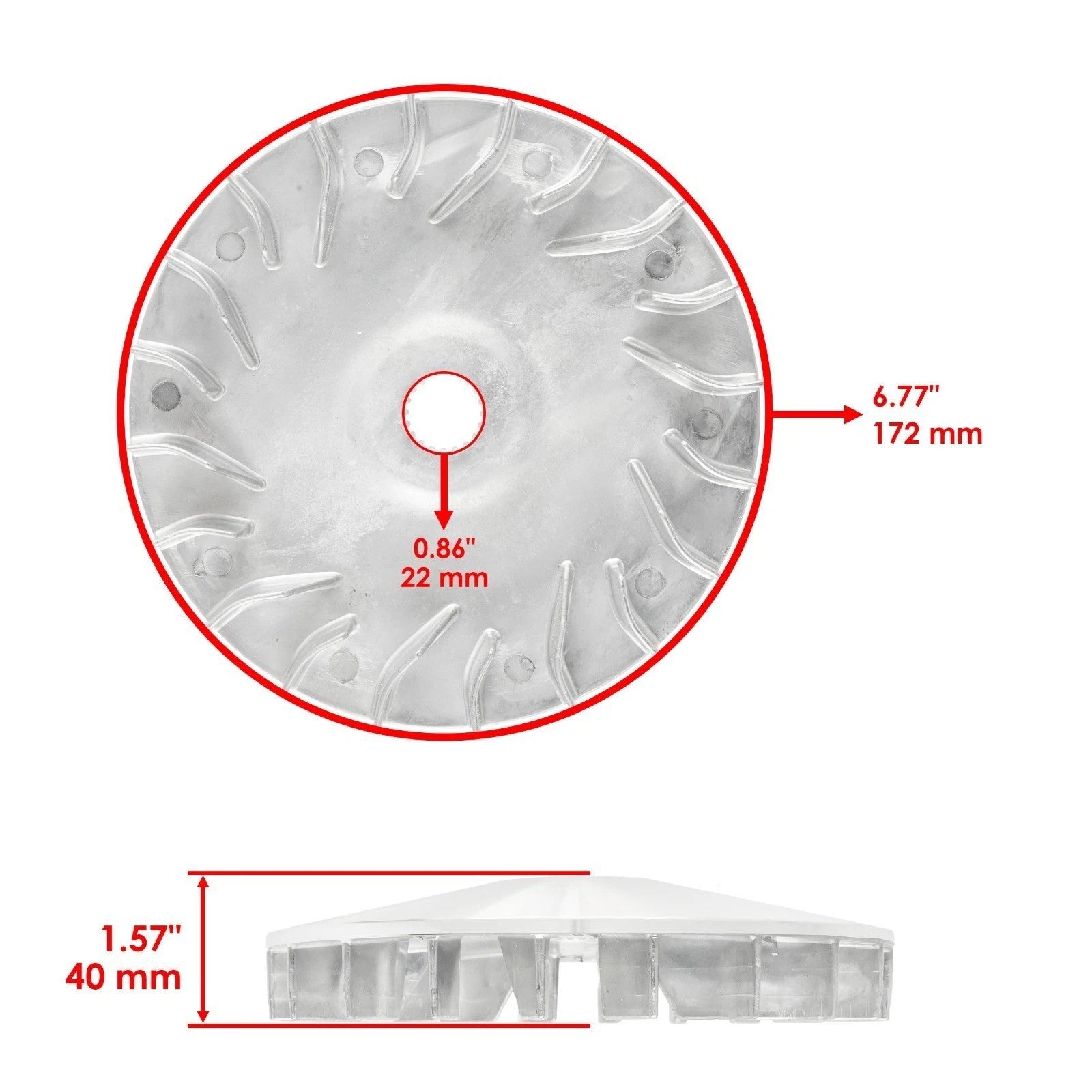 Primary Fixed Sheave for Yamaha Kodiak 450 4X4 YFM450 YFM 450 2000-2026