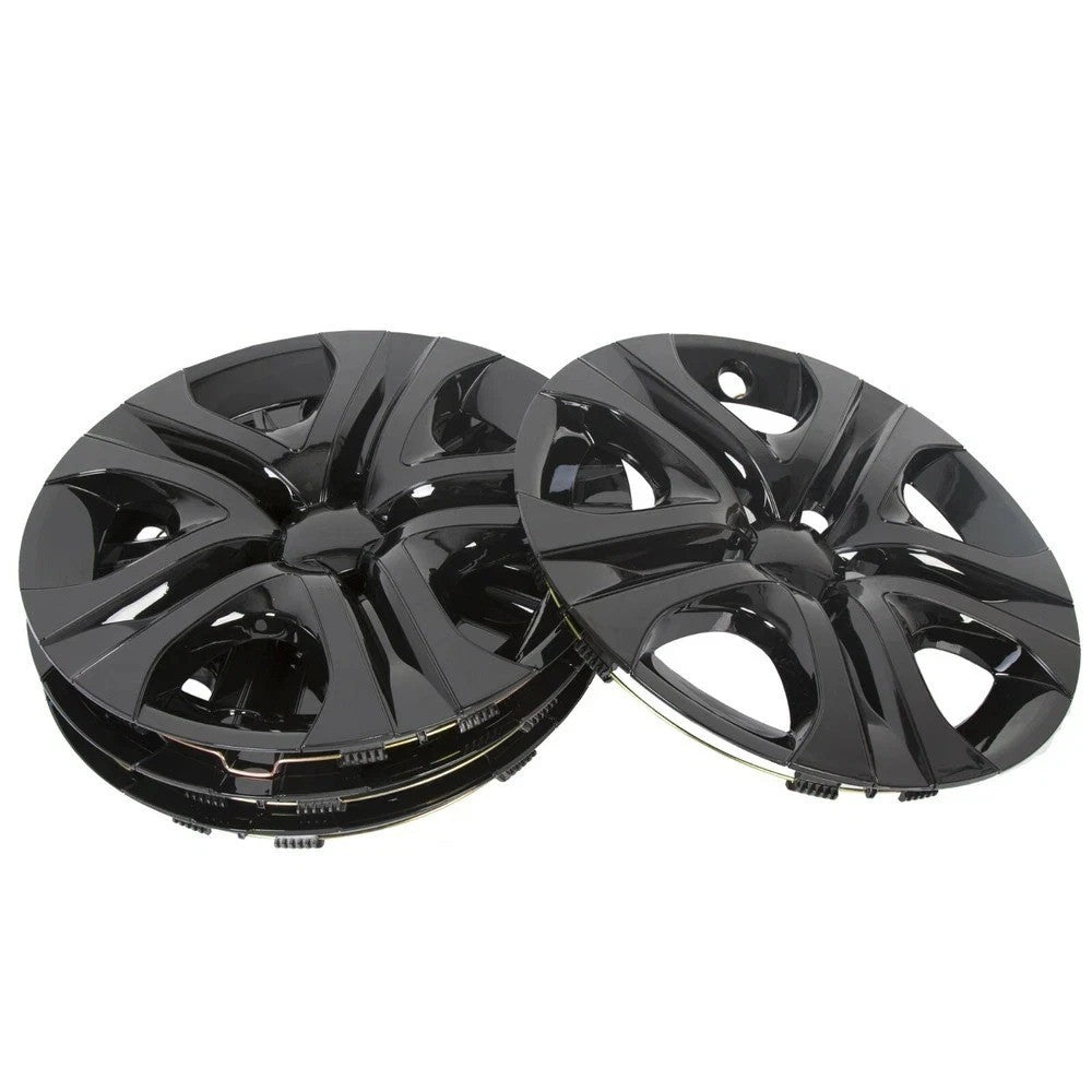 Gloss Black 17" Hub Caps Full Rim Wheel Skin Covers For Toyota Rav4 2013-2018