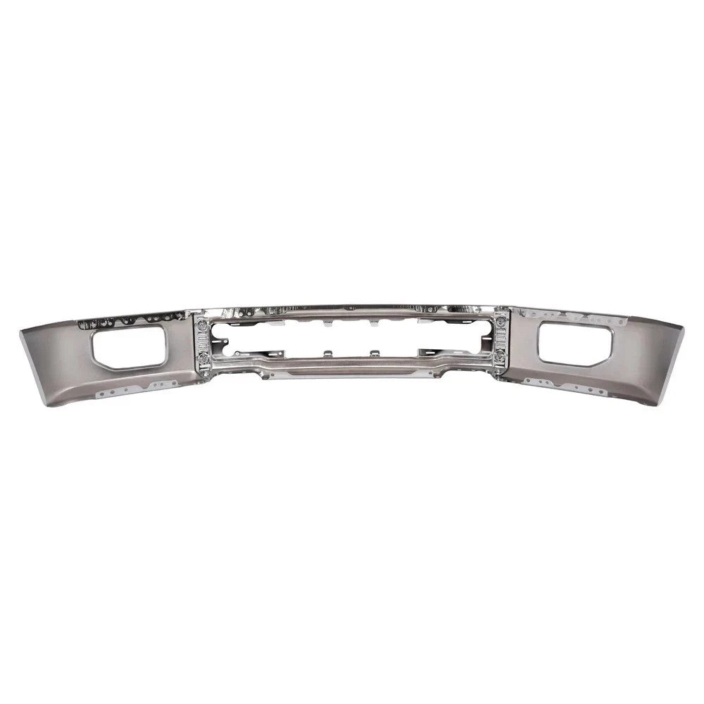 Front Bumper Face Bar w/ Fog Light Hole For 2015-2017 Ford F-150 F150 Chrome