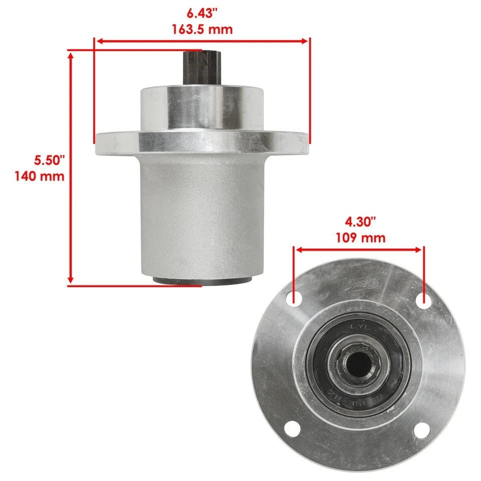 Caltric Deck Spindle for Hustler FasTrak SD 36" 42" 44" 48" 52" 54" 60"  783506