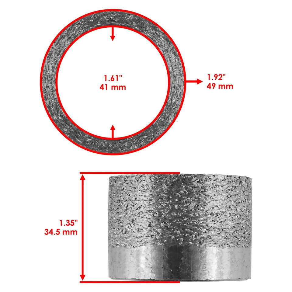 Exhaust Pipe Gasket for Yamaha YFZ450 2004 2005 2006 2007 2008 2009 2012 2013