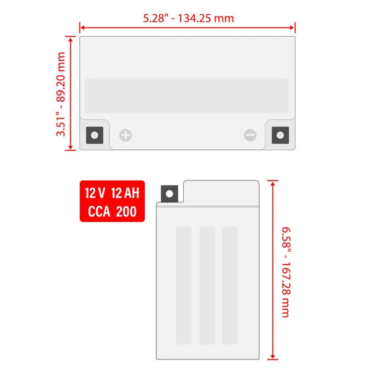 AGM Battery for Arctic Cat 650 4X4 H1 2004 2005 2006 2007 2008 2009