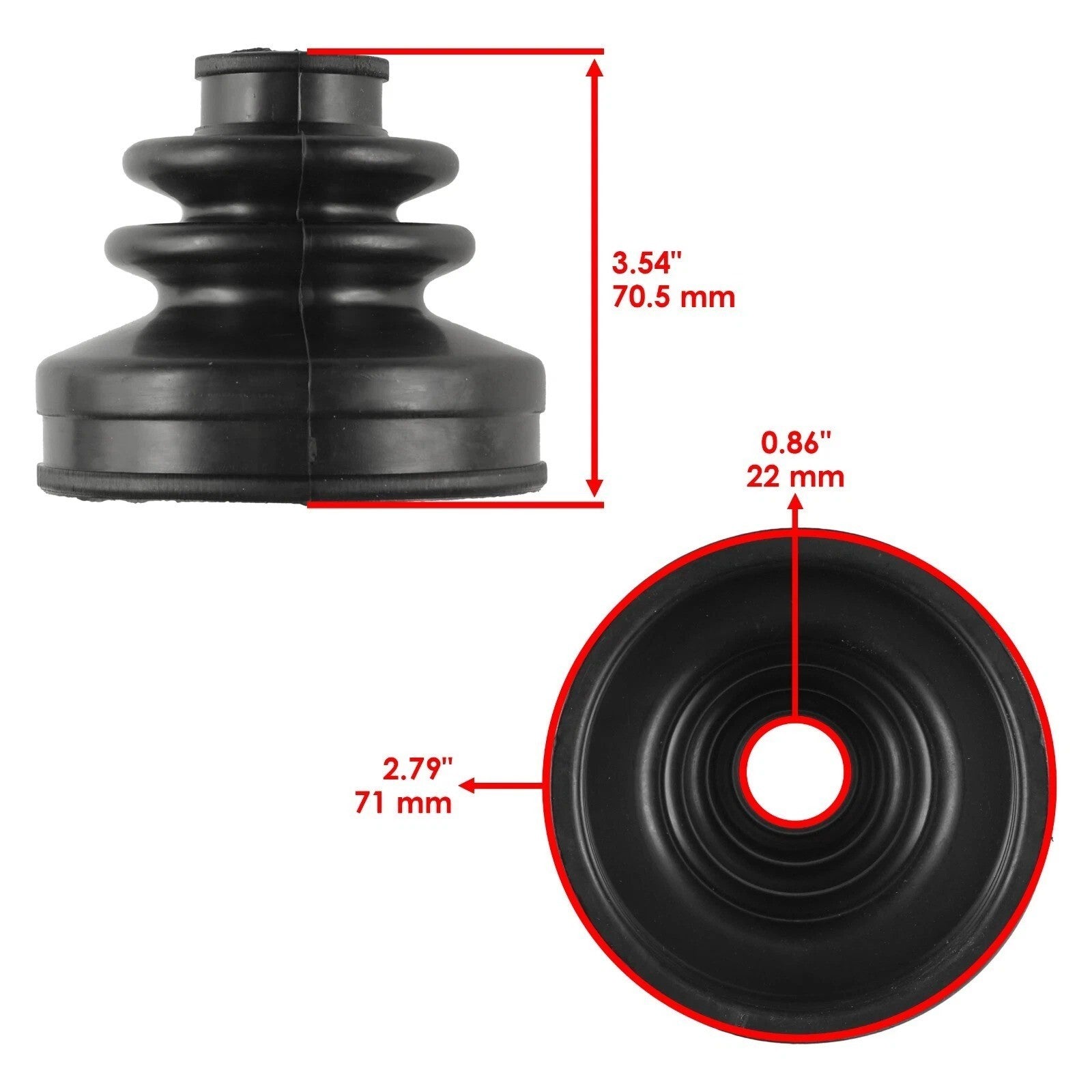 2 Rear Axle Inner Outer CV Boot Kit for Kawasaki Teryx 750 KRF750 4X4 2008-2011