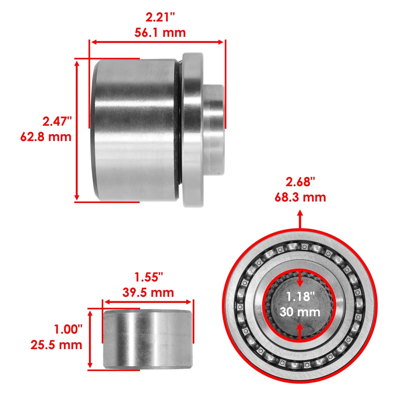 Caltric Front Differential Repair Kit For Polaris RZR RS1 2018 1337228 1337145