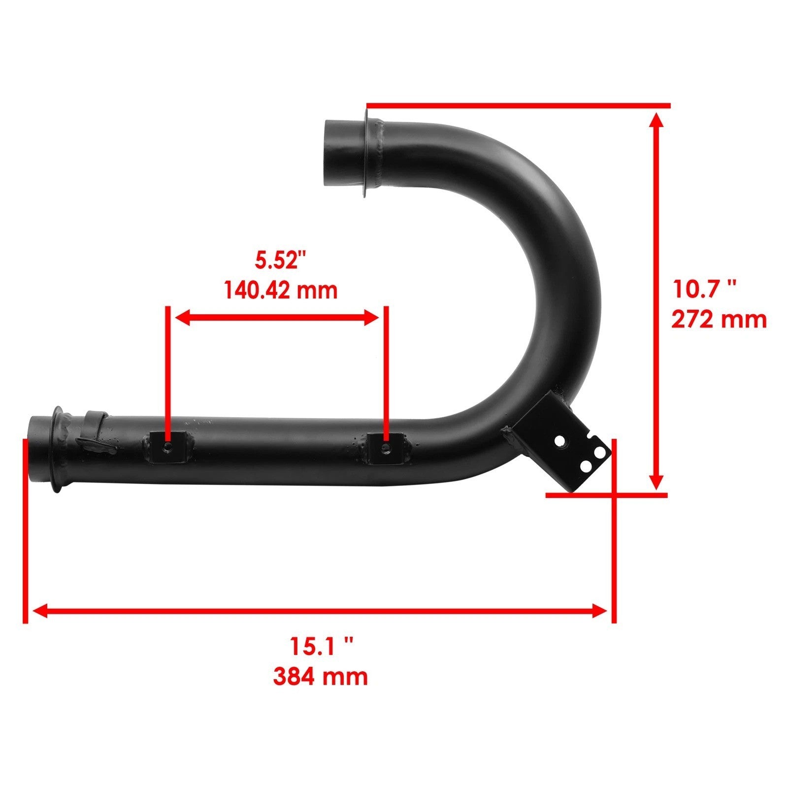 Caltric Exhaust Elbow Pipe for Polaris RZR 800 EFI 2011-2012