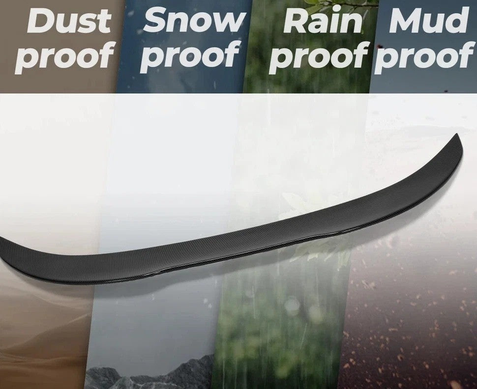 HECASA Rear Trunk Spoiler Wing Carbon Fiber Style PSM For 11-17 BMW F10 5 Series
