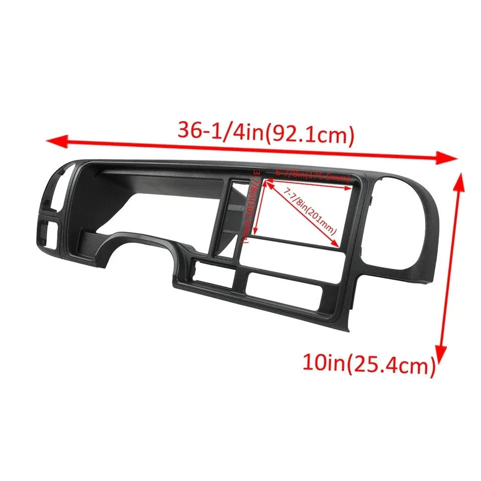 Double DIN Truck Dash bezel Kit For 95-02 GMC Full Size Trucks / SUVs Black