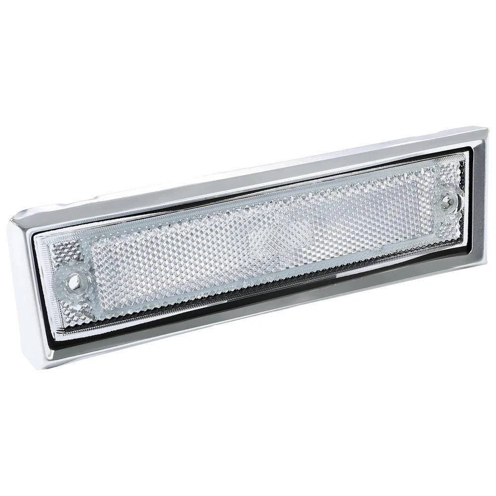 Pair Front Signal Side Marker Lights Clear Fit For 81-91 GMC Chevy Pickup Truck