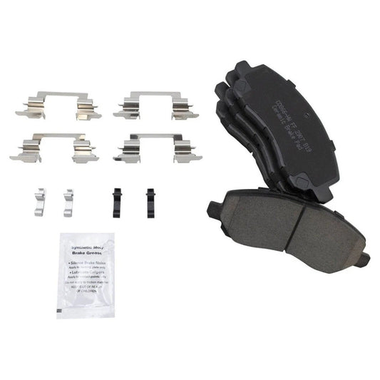 Ceramic Brake Pad & Drilled Slotted Zinc Coated Rotor Front & Rear Kit
