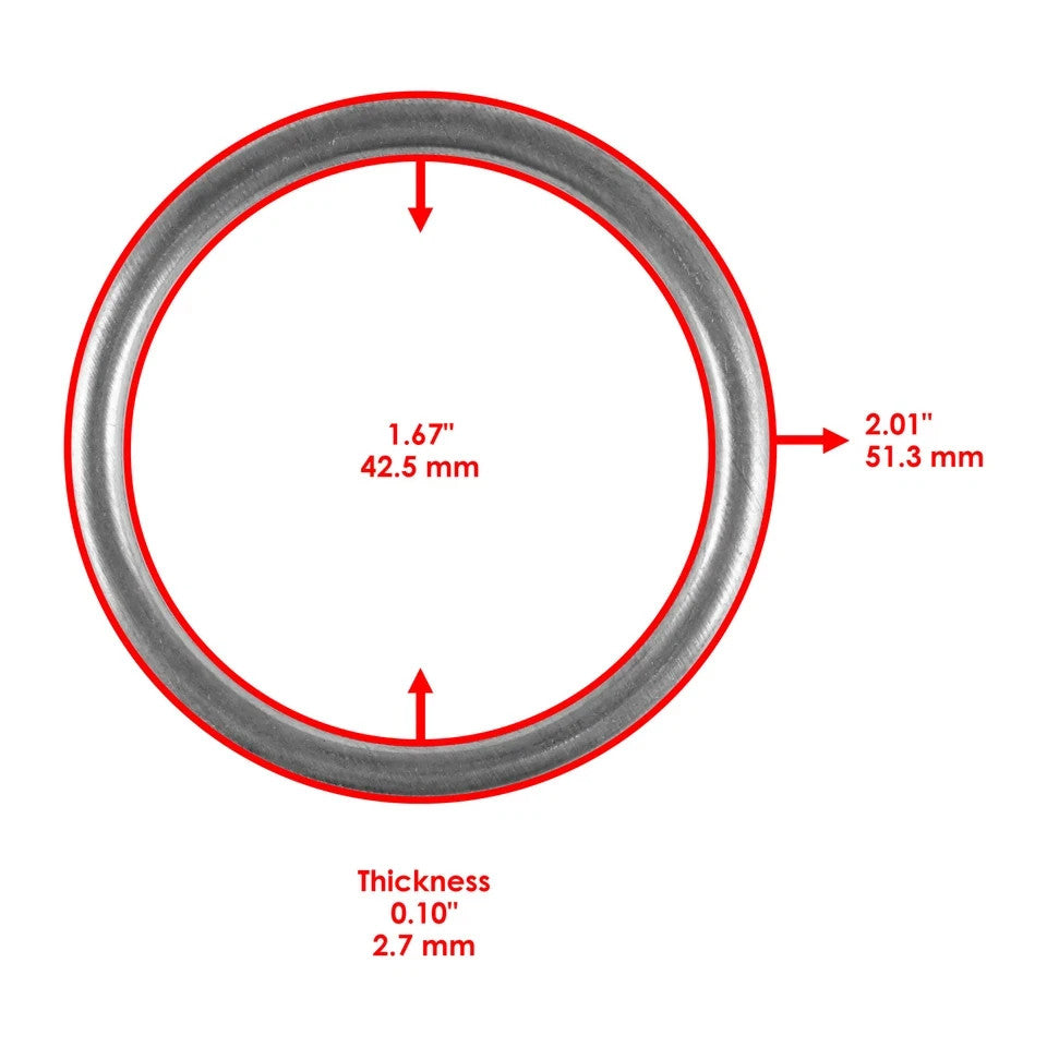 2 Exhaust Pipe Gaskets for Kawasaki VN750A Vulcan 750 1986-2006