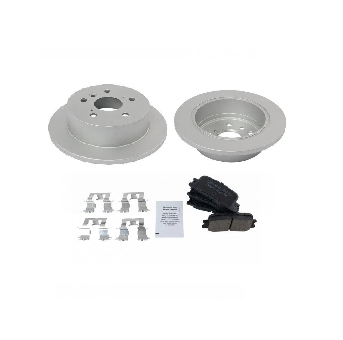 Posi Ceramic Disc Brake Pads & E-Coated Rotor Set Rear for Lexus Toyota