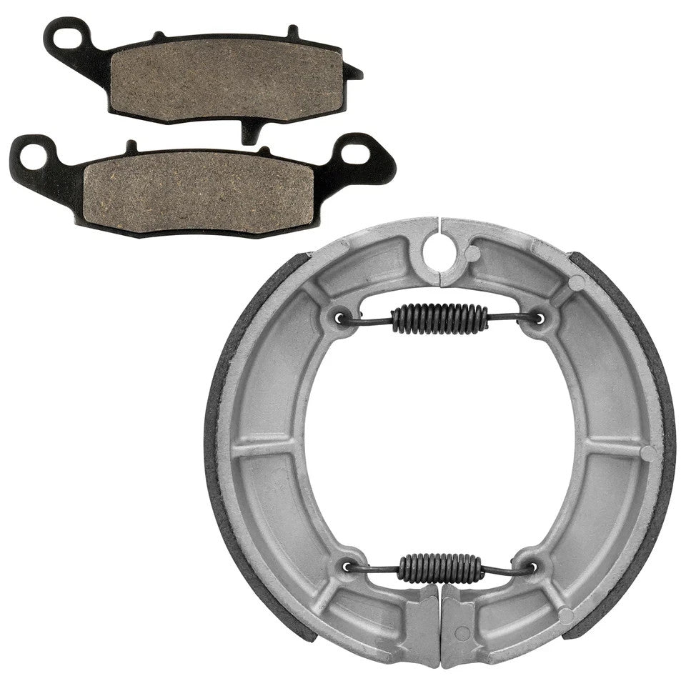 Front Brake Pads & Rear Shoes for Kawasaki VN800B Vulcan 800 Classic 1996-2005