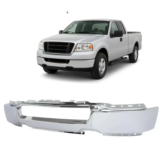 Chrome Front Bumper Face Bar For Ford F-150 2004-2005 Without Fog Light Holes
