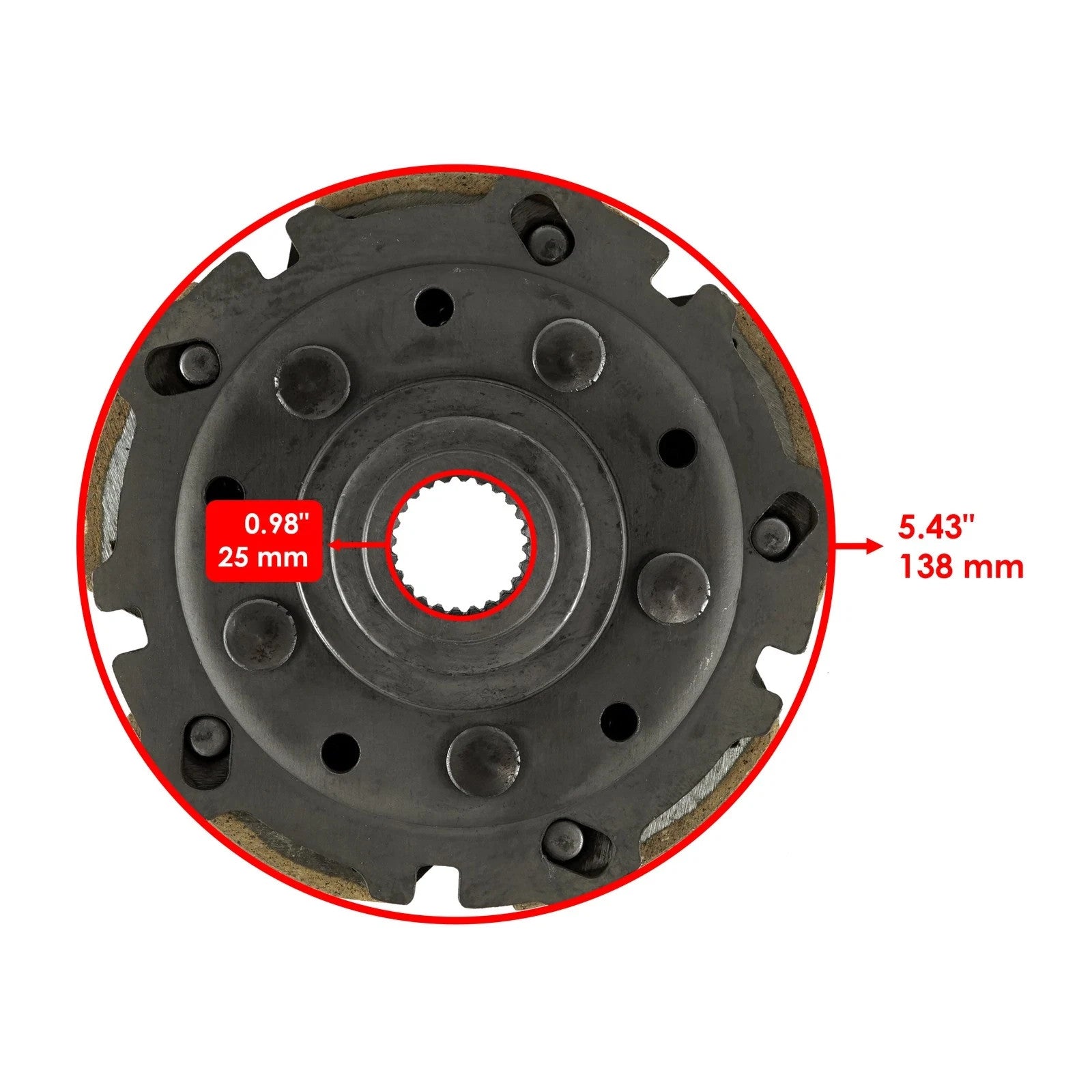 Caltric Wet Clutch Housing Kit For Arctic Cat 700 H1 EFI 4x4 Auto 200-2011