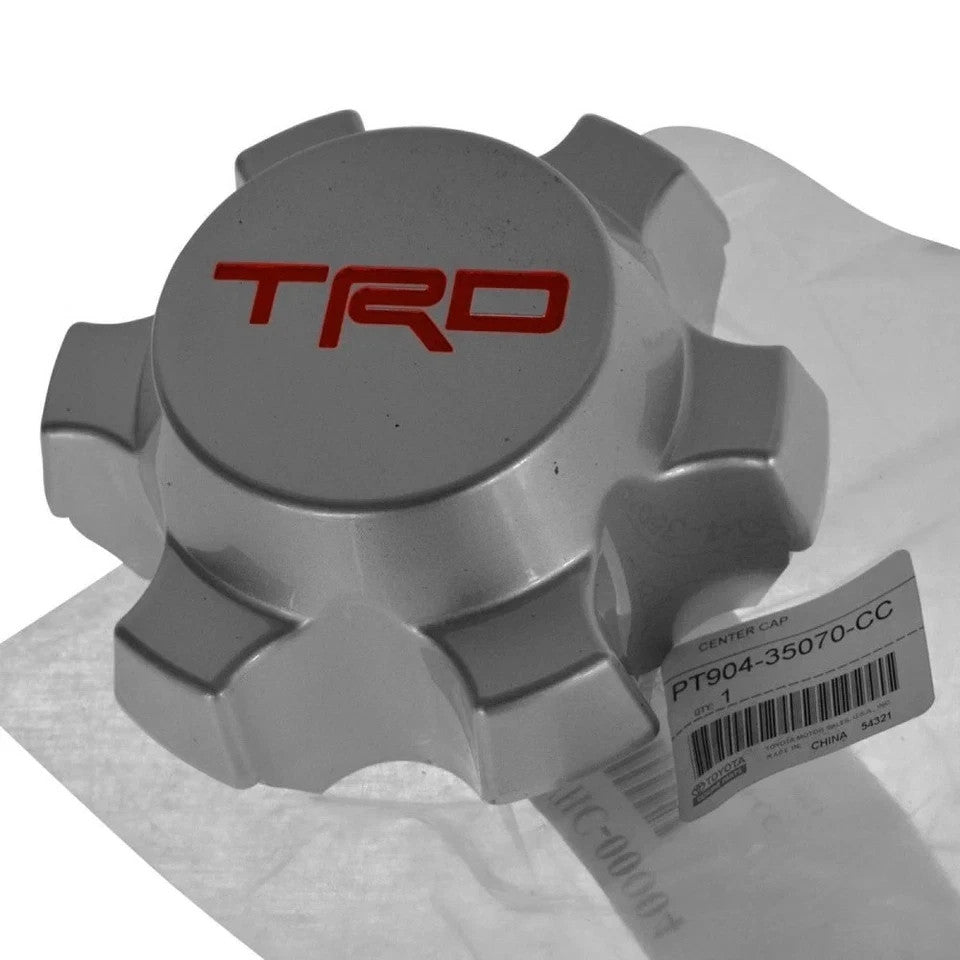 OEM TRD Alloy Wheel Center Hub Cap Silver Finish for Toyota Tacoma FJ Cruiser