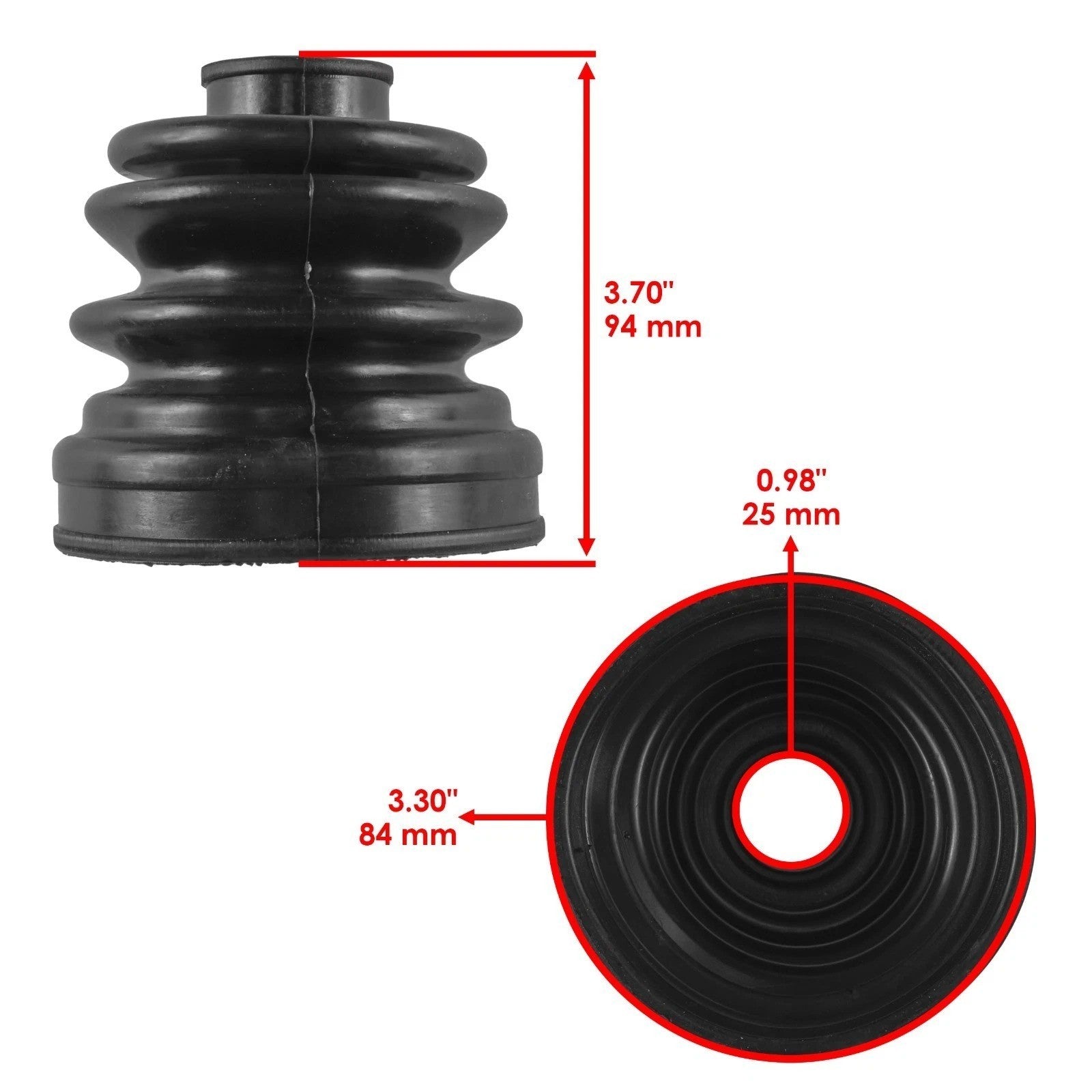 2 Rear Axle Inner Outer CV Boot Kit for Kawasaki Teryx 750 KRF750 4X4 2008-2011