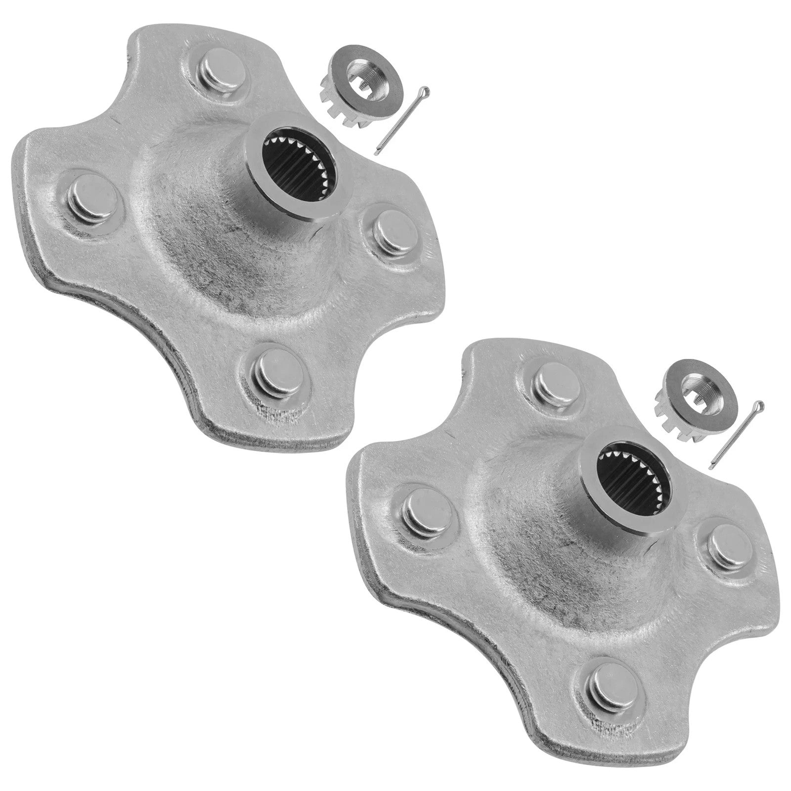 2 Rear Axle Wheel Hub W/Nut For Honda TRX420 Fpm TRX420FPE Rancher 420 4X4 09-13