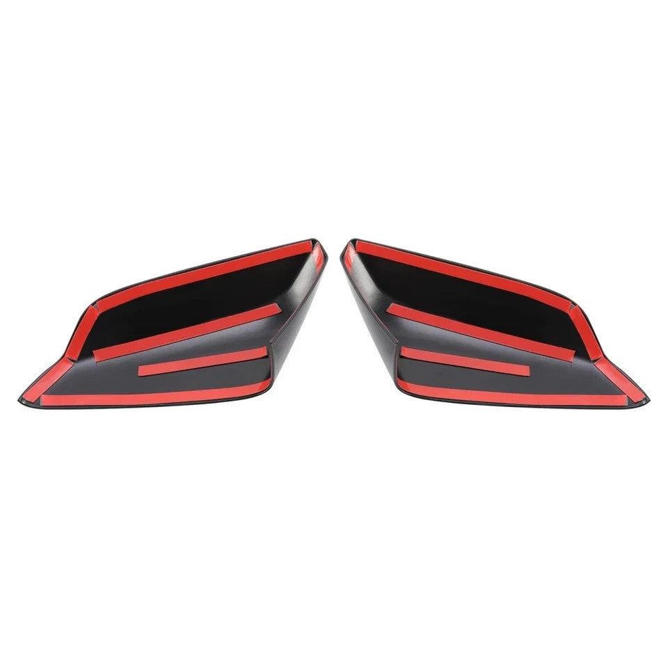 Pair Left & Right Mirror Covers Cap Gloss Black For Chevrolet Malibu 2016-2024