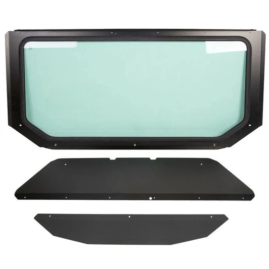HECASA Glass Windshield Black Full Size For Can Am Maverick X3 UV Protect