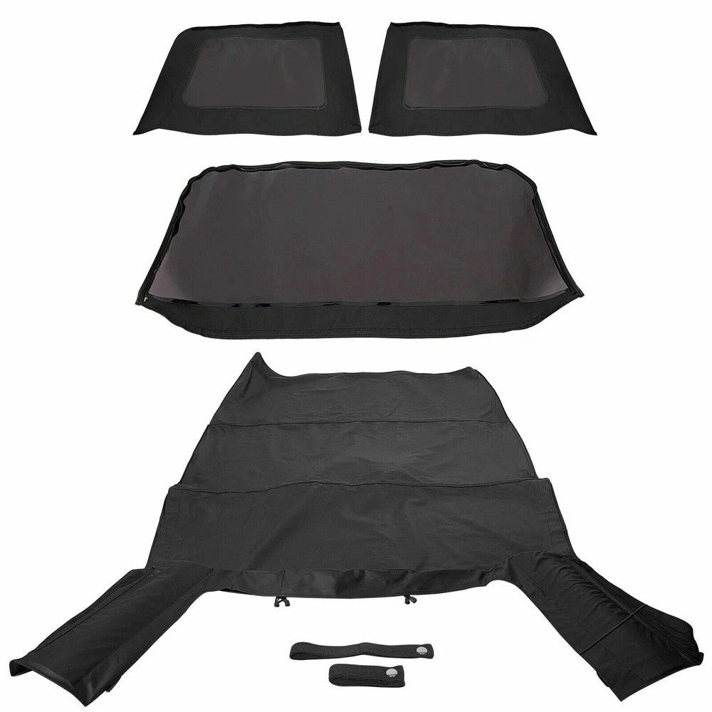 Soft Top For Jeep Wrangler 4Door JK 2007-2009 W/Tinted Windows Black Sailcloth