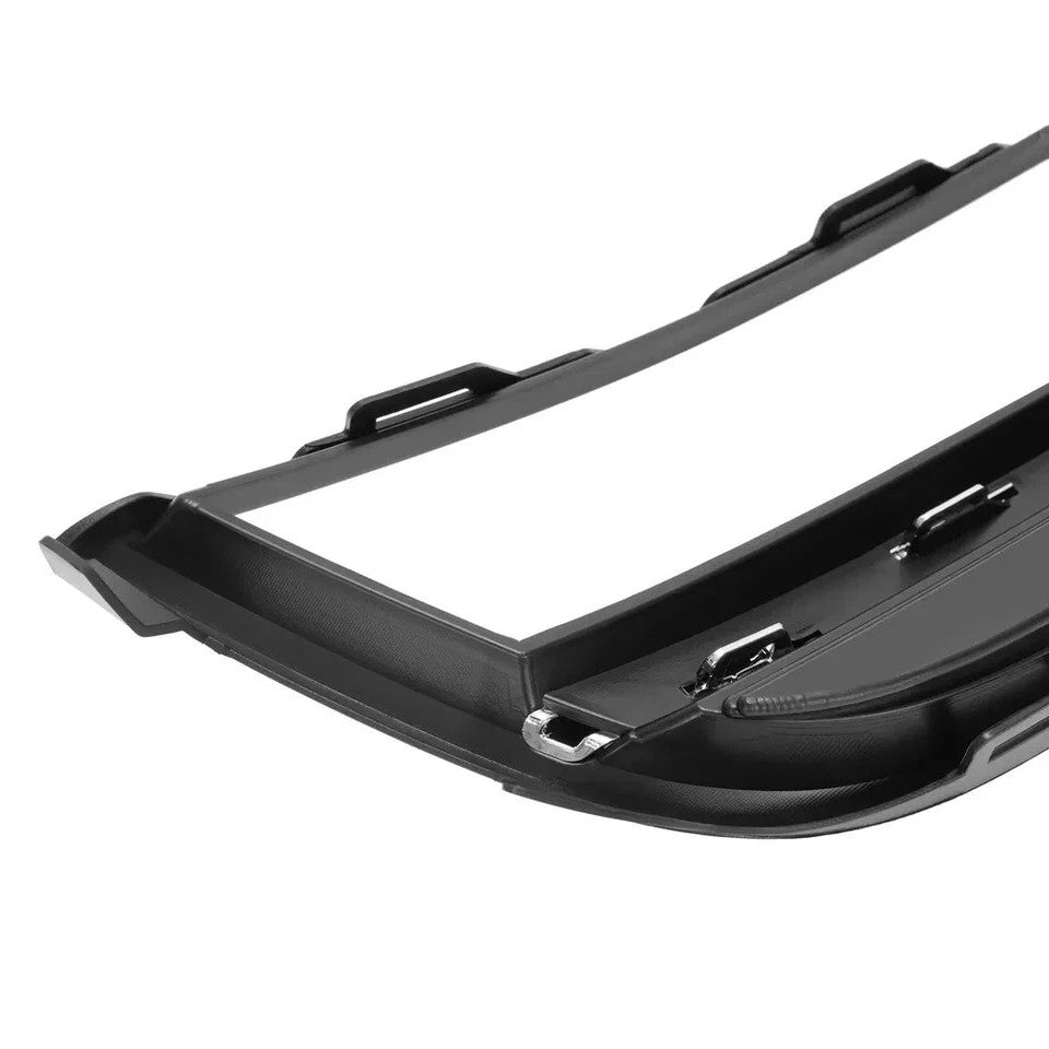 HECASA Fog Light Bezels For Volkswagen Passat 12-15 Black Driver&Passenger Side