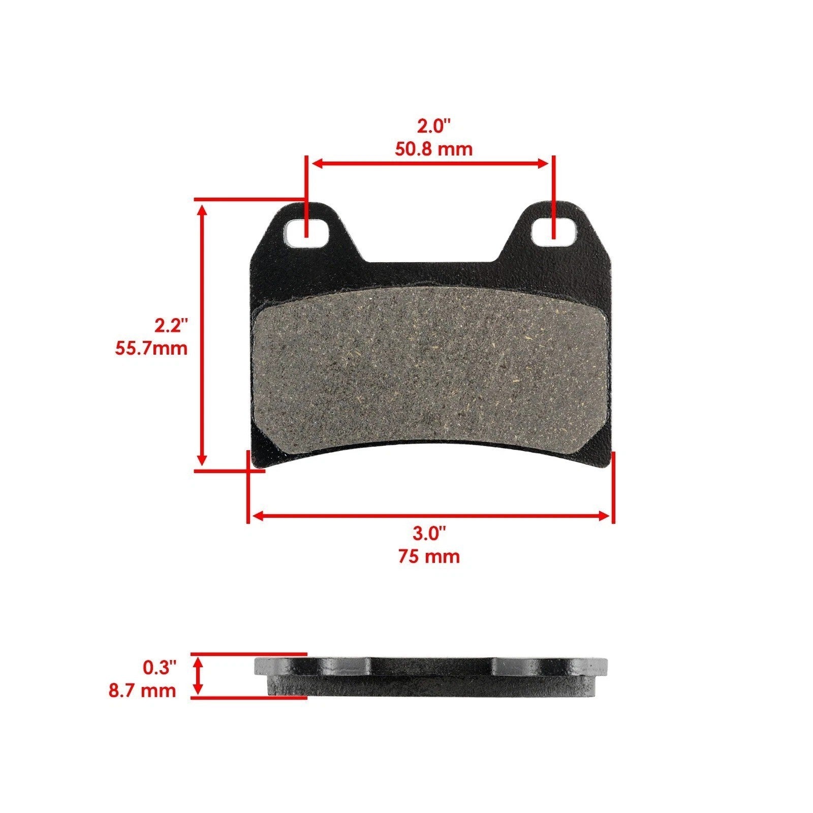 Caltric Front Brake Pads for Ducati Monster 696 796 ABS 2009-2012 / 61340611A