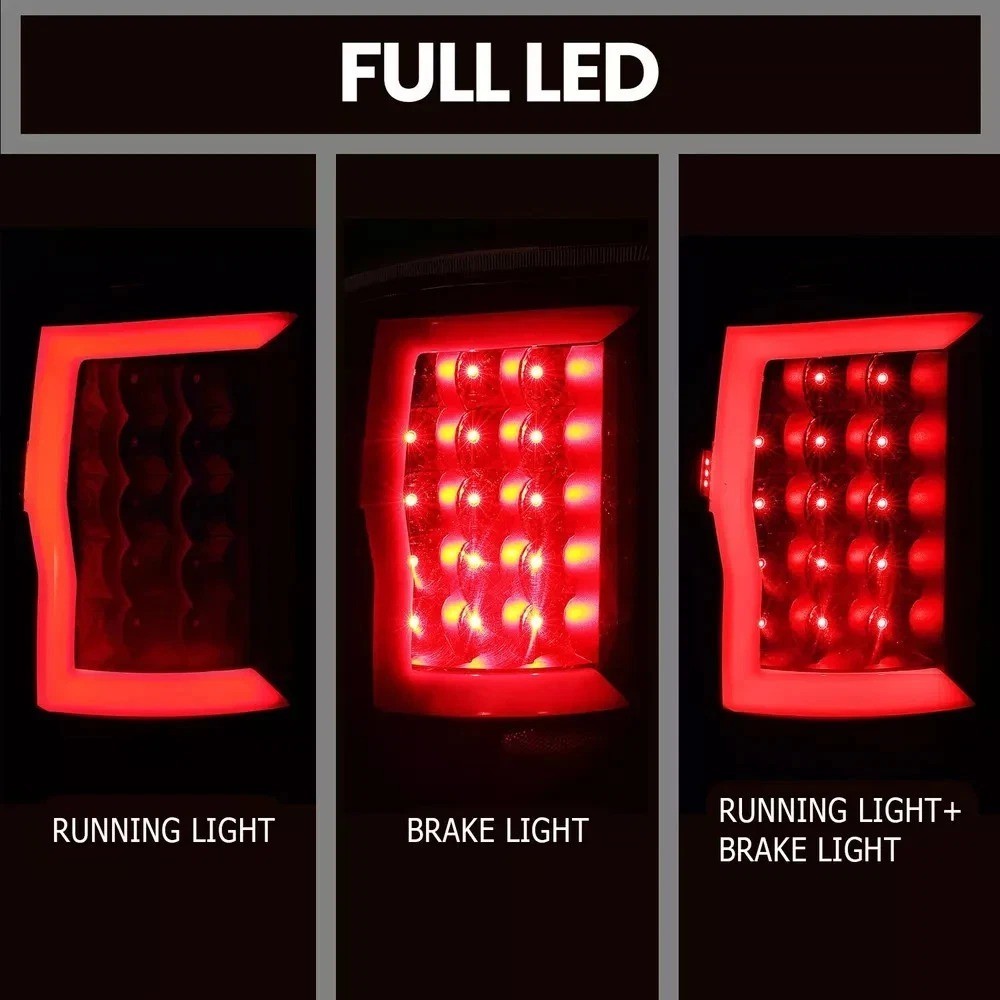 LED Tube Tail Lights Brake Lamps For GMC Sierra 1500 2500HD 3500HD 2007-2014 13