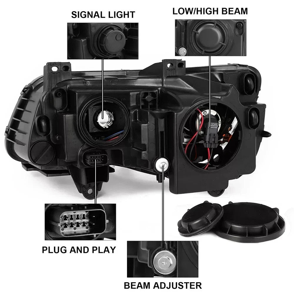 HECASA LED DRL Projector Headlight Lamp Right Side For Chrysler 300 2011-2023