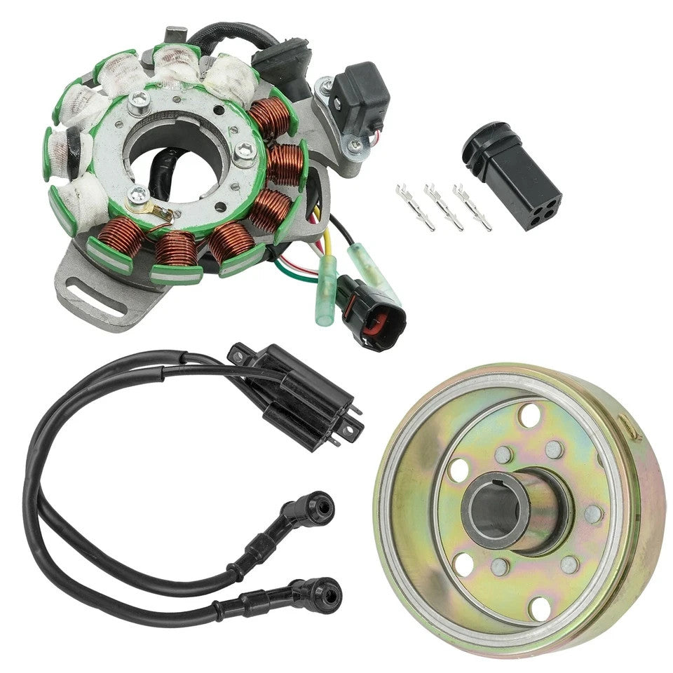 Stator & Flywheel Rotor for Yamaha Banshee 350 YFZ350 1995-2006 & Ignition Coil
