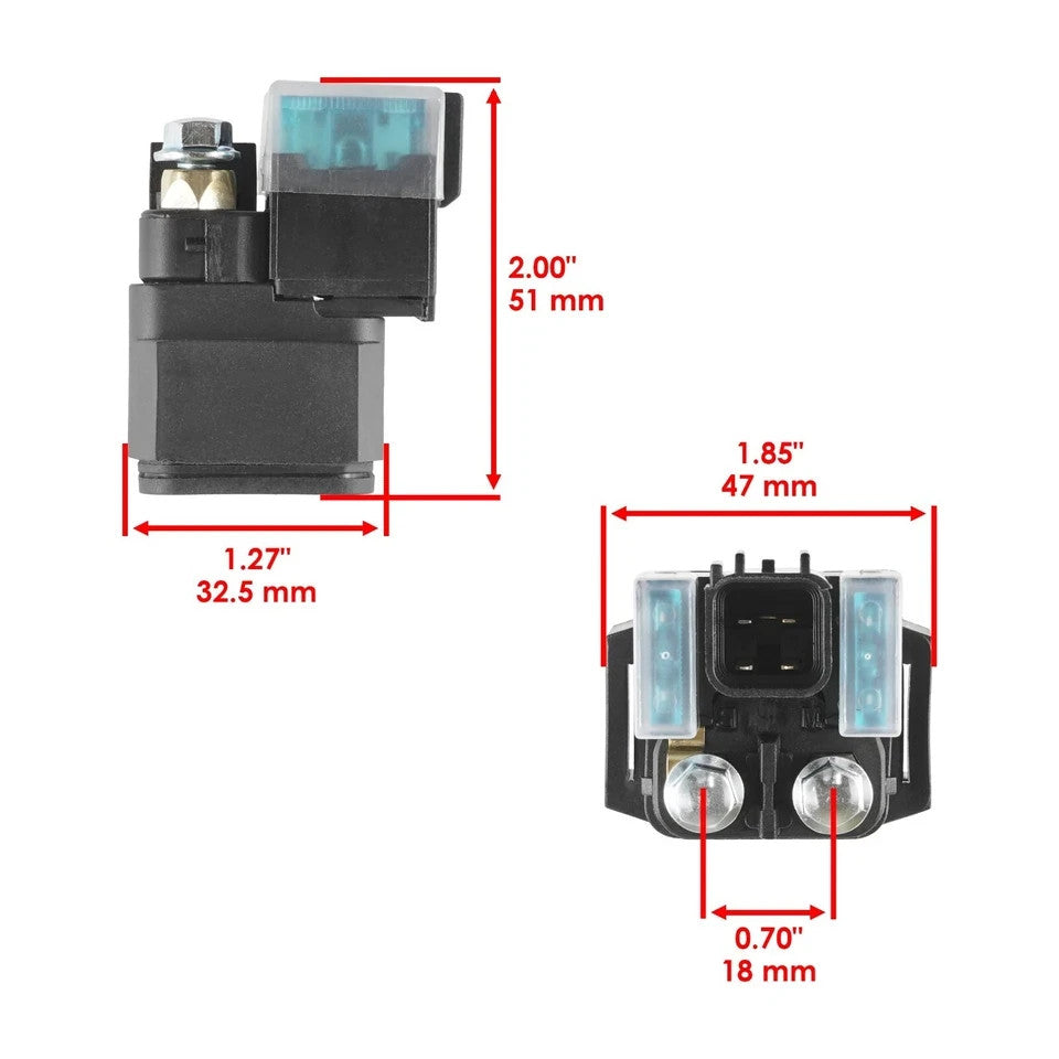 Starter and Relay Solenoid fits Yamaha Grizzly 700 YFM700F 4x4 2009 2010 - 2025