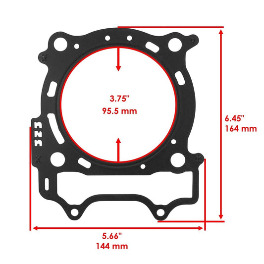 Cylinder Head Gasket fits Yamaha YFZ450R YFZ450 2009-2026 YFZ450R SE 2012-2026