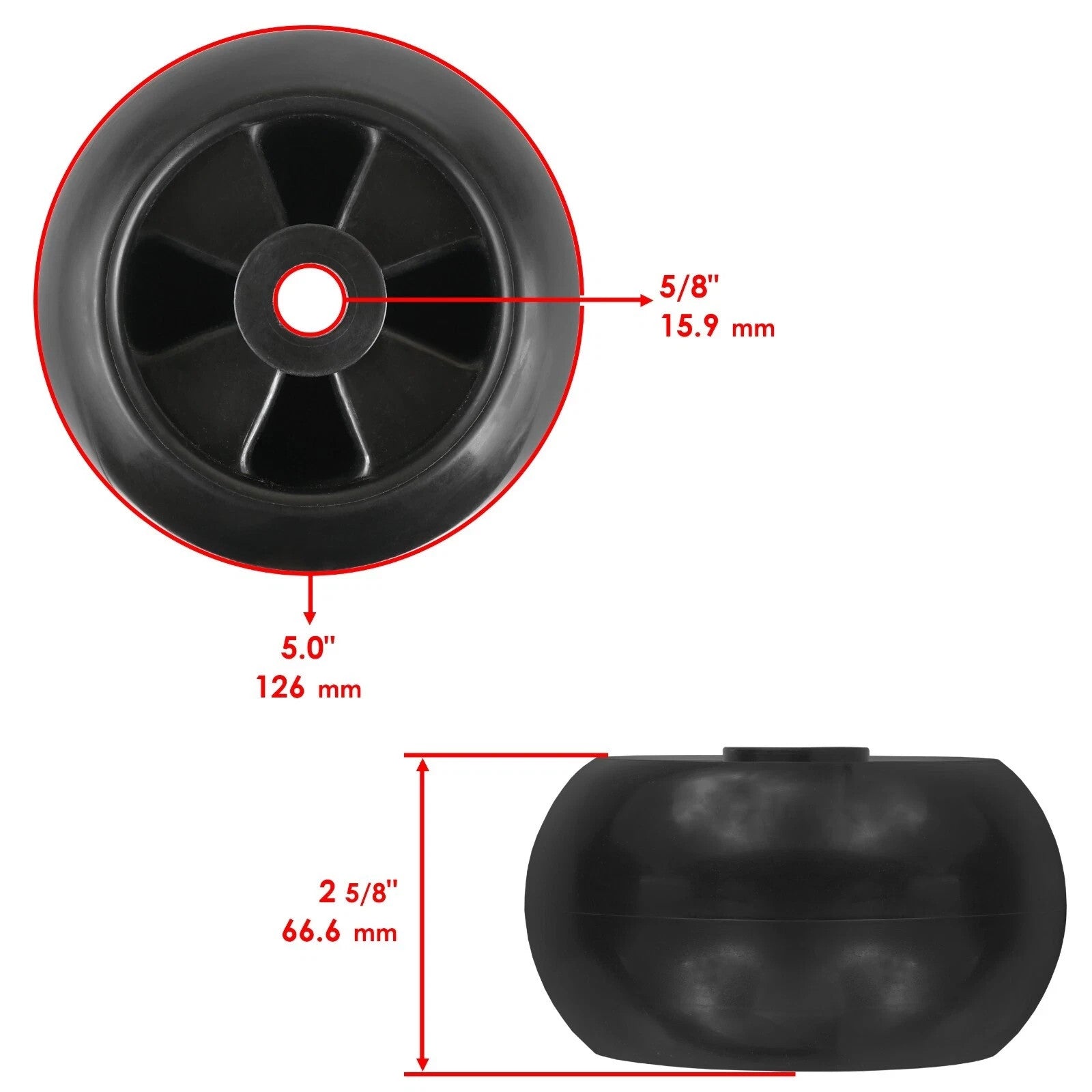 Deck Wheels for John Deere 116 116H 180 180 240 245 260 265 285 320 46"